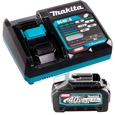 Kit de Batería XGT 40v Max 4,0 Ah Makita con cargador simple de carga rápida